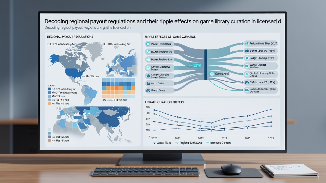 Curated digital game library interface highlighting regional compliance filters and RTP metrics