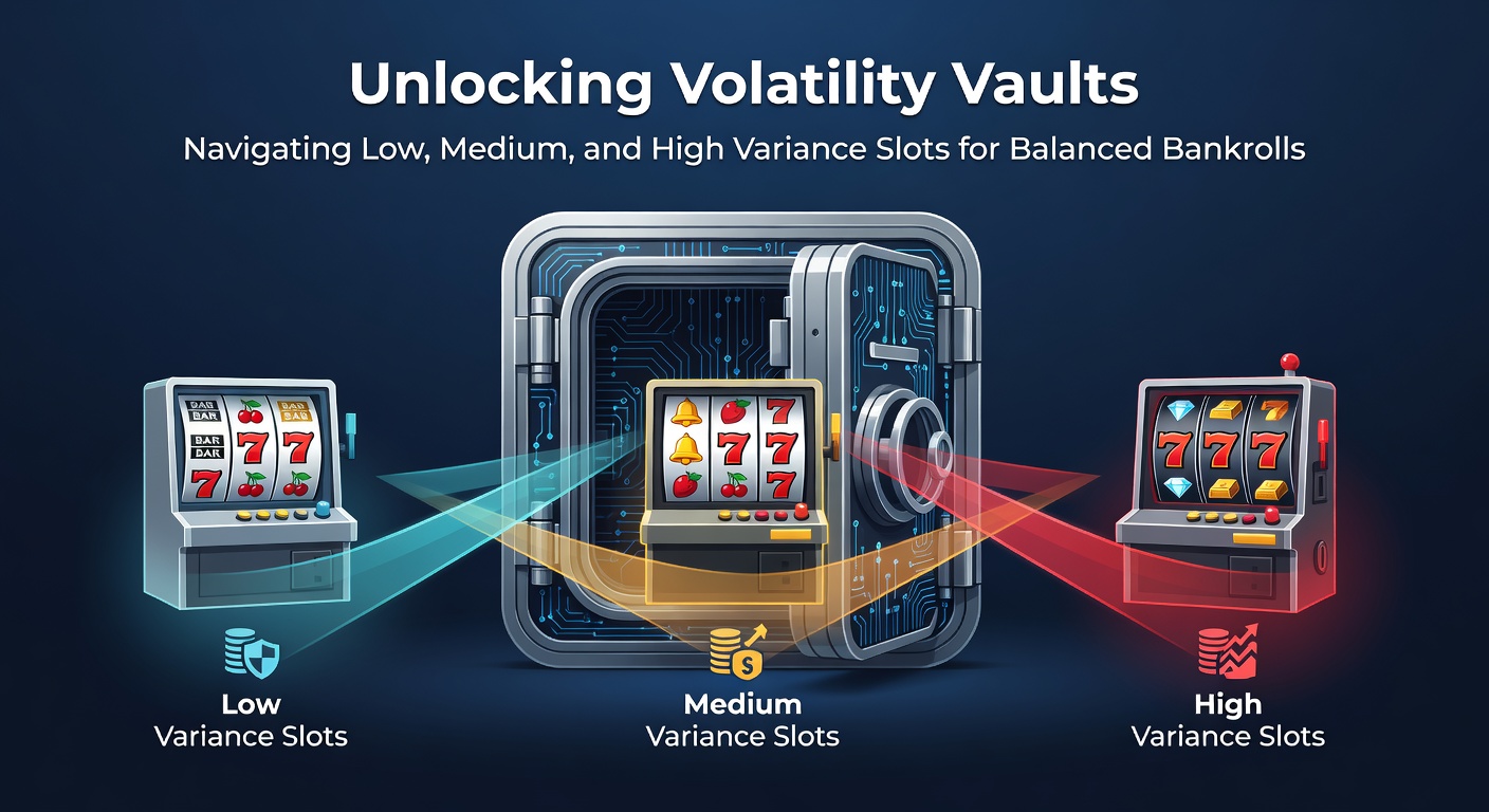 Dynamic slot screen showing medium variance features like cascading reels and moderate multipliers building toward balanced wins